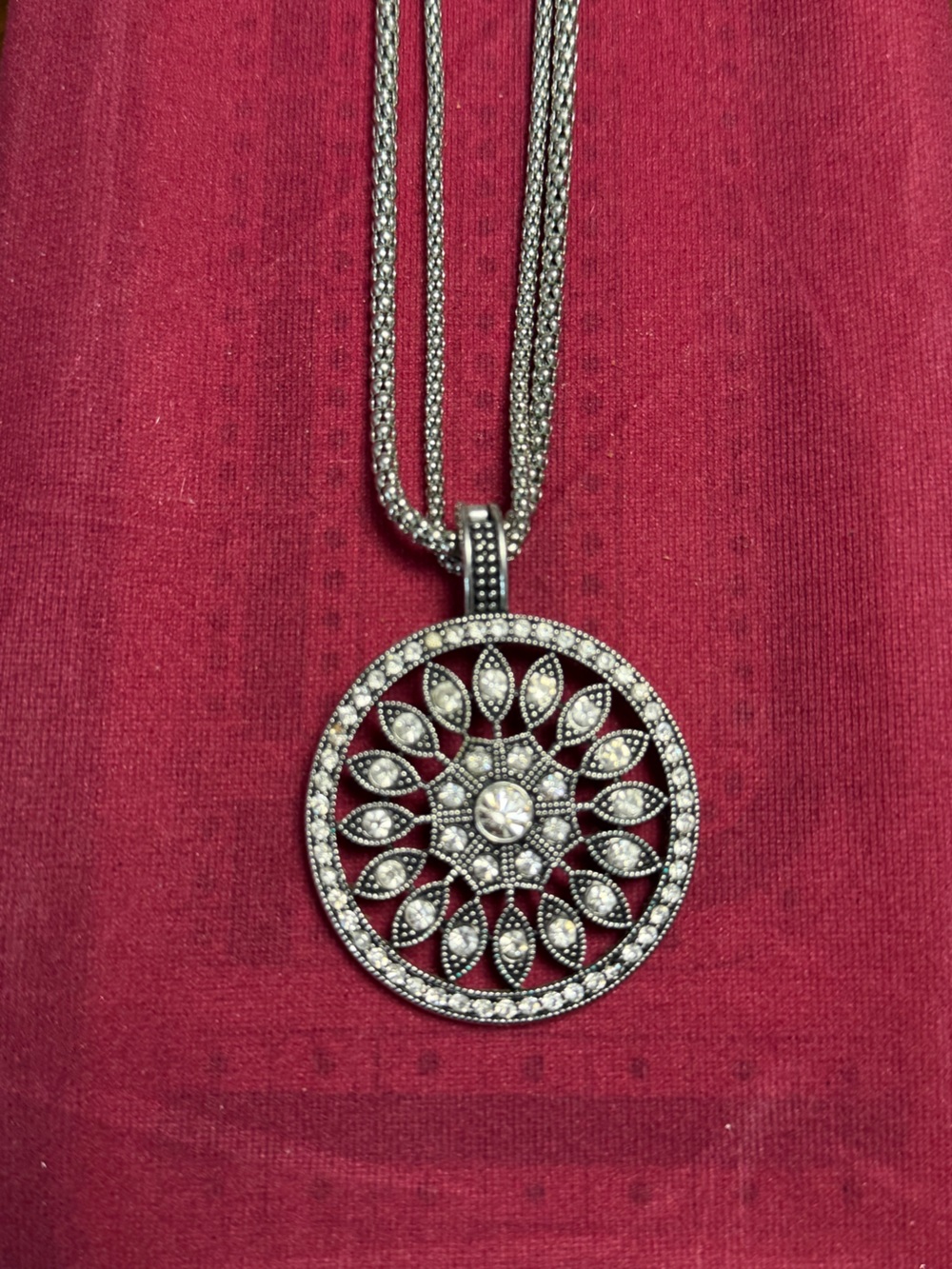 Park Lane Majestic Necklace Swarovski Crystals Removable Medallion NWT